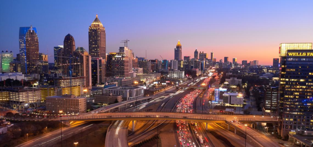 Midtown Atlanta at night