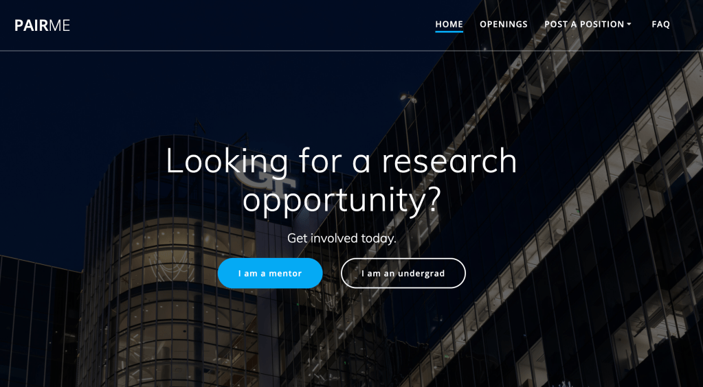 Finding an Undergraduate Research Position Using&nbsp;PairMe