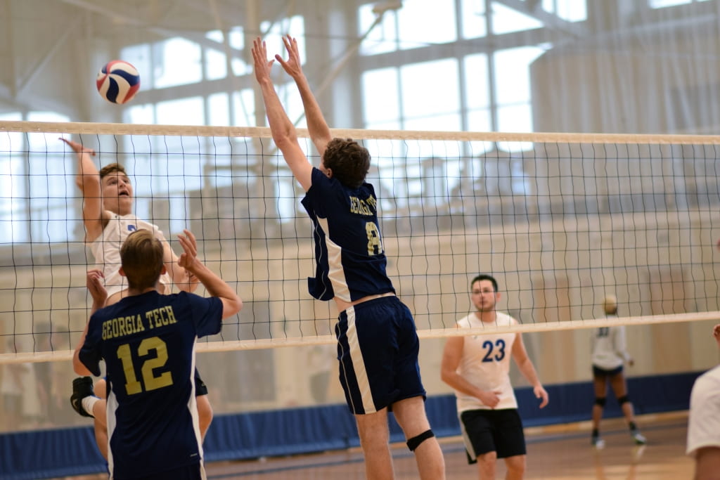 Image of Georgia Tech students playing volleyball